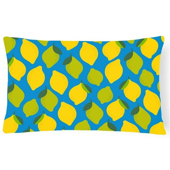 Lemons & Limes Canvas Fabric Decorative Pillow