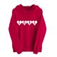 thumbnail image 4 of RKSTN Valentine Gift Woem's Valentines Heart Print Hoodies Plus Size Drawstring Hooded Sweatshirt Top Womens Casual Solid Overszied Graphic Printed Loose Comfy Hood Fall Spring Clothes, 4 of 6