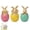 color, variant on Ornament, See No Evil Hear No Evil Speak No Evils Bunny Figurine Egg Decorations, Resin Rabbit Statue for Living Room, Office, Bookhelf, Bedroom