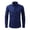 Navy Blue, variant on AZoiNM Men's Slim Fit Business Long Sleeve Shirt Wrinkle-Free Moisture Wicking Polyester