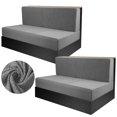 thumbnail image 1 of 2 Pcs RV Dinette Cushion Covers, Elastic RV Camper Bench & Backrest Cushion Covers, Stretchy Camper Loveseat Sofa Protectors, Universal Fit & Machine Washable, 1 of 8