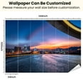 thumbnail image 3 of Peel and Stick Wallpaper Asphalt road city skyline sunset Modern Art Wall Mural Decor Self Adhesive and Removable 100in x 144in, 3 of 8