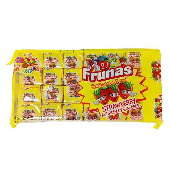 Frunas Strawberry Fruit Chews - Pack of 48