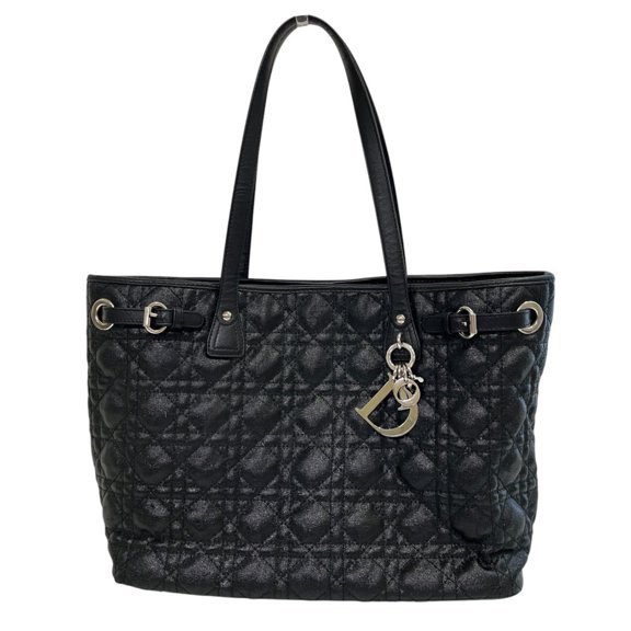 Pre-Owned Christian Dior Cannage Small Tote Bag - Panarea Canvas Leather