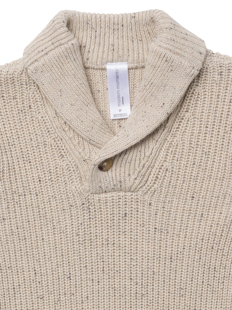 Modern Moments by Gerber Toddler Boy Shawl Collar Sweater, Sizes 12M-5T