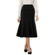 thumbnail image 1 of INSPIRAR CHIC Falda Midi de Sirena para Mujeres Trabajo con Cintura Alta Elástica Faldas de Cola de Pez L Negro, 1 of 5