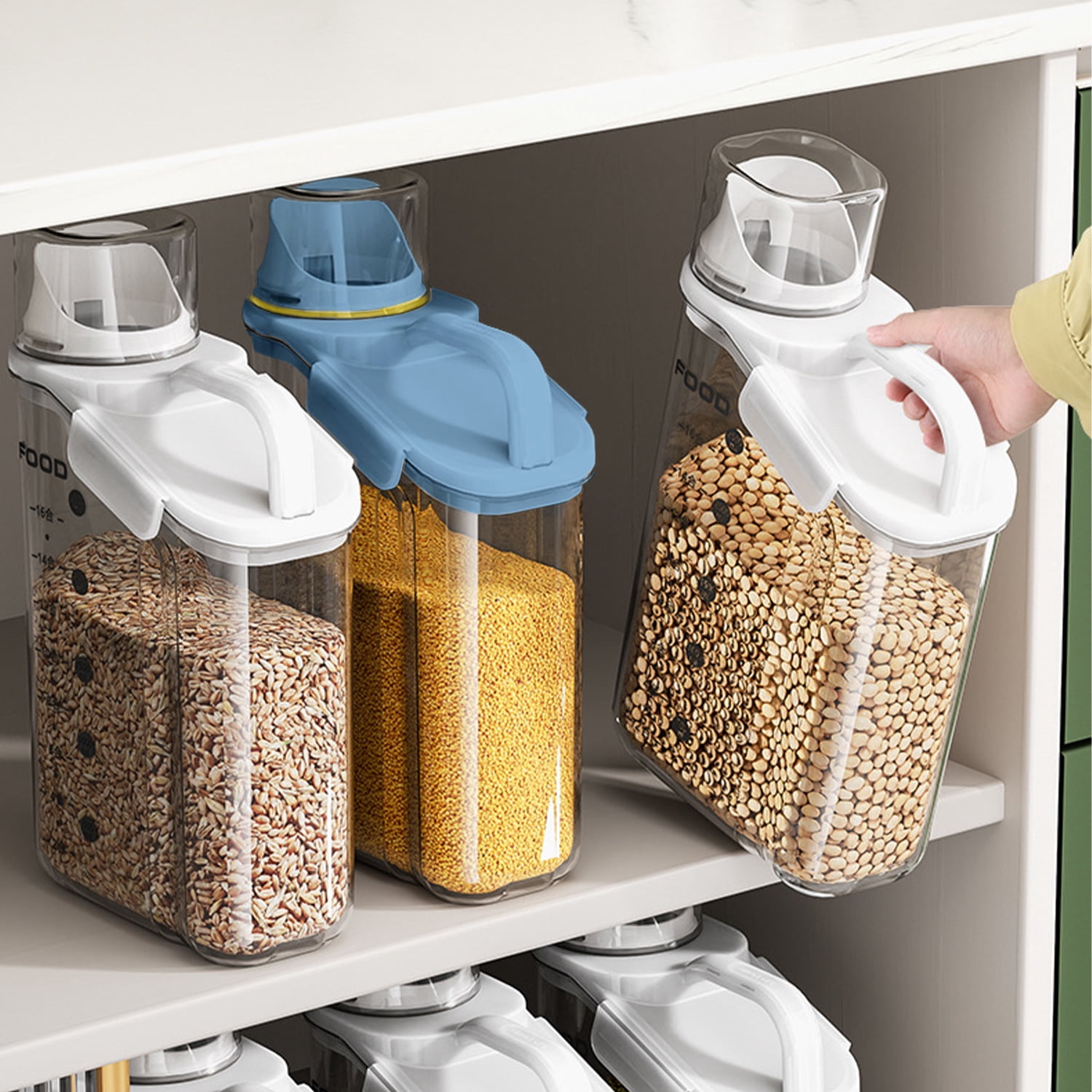 2 Cereal Containers Storage, 2.8L/95oz Airtight Large Food Storage Containers