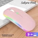 thumbnail image 2 of Ratón inalámbrico Bluetooth Guiheng LED recargable rosa, 2 of 7