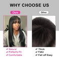 thumbnail image 6 of Straight Glueless Human Hair Wig With Bangs, 3x1 Lace Front Wigs Human Hair, 6 of 6