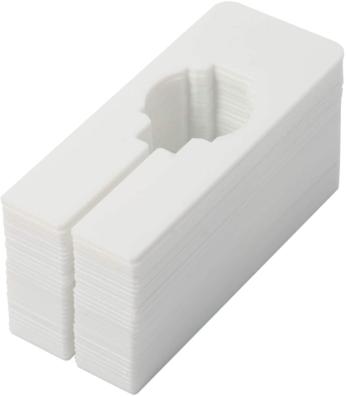 White Plastic 80 Blank Rectangular Size Dividers for Retail Clothing Racks 