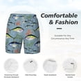 thumbnail image 6 of Picia Various Wild Sea Fish pattern Mens Swim Trunks with Compression Liner Stretch Beach Shorts Quick Dry with Zipper Pockets No-Chafing Board Shorts-3X-Large, 6 of 9
