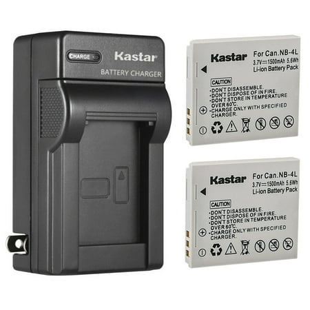Kastar 2-Pack Battery and AC Wall Charger Replacement for Canon IXY Digital Wireless  Digital IXUS i Zoom  Digital IXUS i7 Zoom  Digital IXUS Wireless  Digital IXUS 30  Digital IXUS 40 Camera