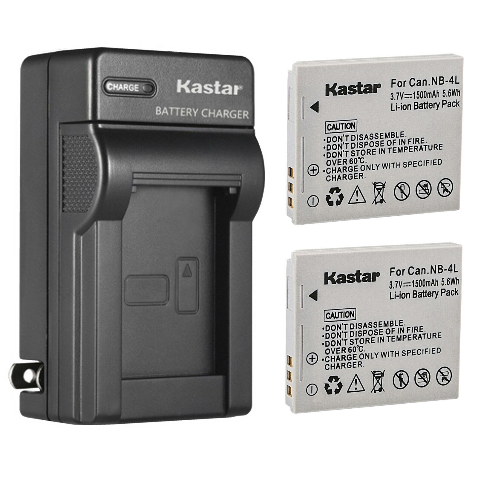 Kastar Battery Charger Kit For Canon LP-E6 LP-E6N – 2300mAh + AC Wall Charger