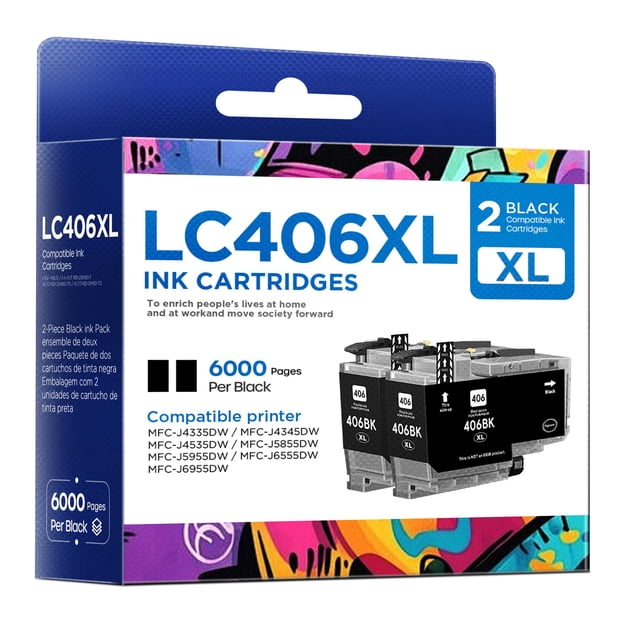 Cartuchos de tinta belietop LC406XL LC406 para impresora Brother MFC