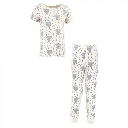 UPC: 0660168618006 | Touched by Nature Baby Girl Organic Cotton Tight-Fit Pajama Set Pink Elephant 6-12 Months
