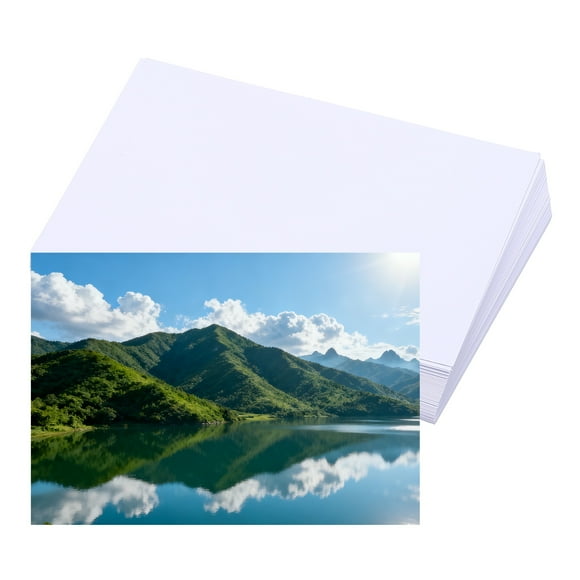Uxcell 5"x3.5" Glossy Photo Paper, 50 Sheets Inkjet Printing Picture Paper Instant Dry Picture Printing 230GSM Clear Image for Dye Ink Inkjet Printer DIY Album