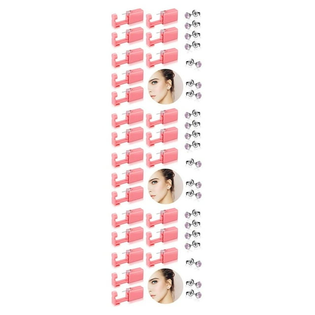 QualitChoice 8piece Quick And Easy Ear Piercing Gun For Safe And Fast Ear Piercing Easy Operation Tool Rustproof 3Set