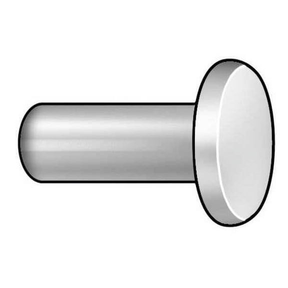 Manufacturer Varies Solid Rivet,3/4 in L,Flat,PK250 42A0412-EA-250