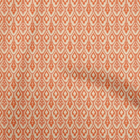 oneOone Polyester Spandex Orange Fabric African Fabric For Sewing Printed Craft Fabric By The Yard 56 Inch Wide