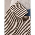 thumbnail image 6 of Women's Plus Size Striped Button Front Cardigan, Round Neck Long Sleeve Loose Fit Top for Work, Office, Everyday & Casual Wear, 6 of 8