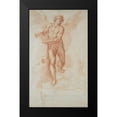 thumbnail image 2 of Roncalli, Cristoforo 12x18 Black Modern Framed Museum Art Print Titled - An Angel Holding a Book (recto); Three Studies of a Falling Male Figure (verso), 2 of 5