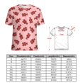 thumbnail image 2 of Lobster Print Pink Women's Short Sleeve Tops Casual Blouses T Shirt, 2 of 6