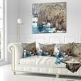 thumbnail image 2 of Designart Heave Rocks in Azores Beach - Seashore Throw Pillow - 18x18, 2 of 4