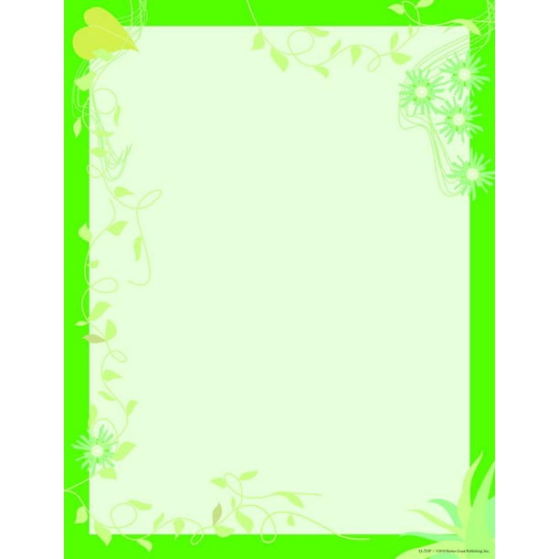 Barker Creek Go Green Design Computer Paper, 81/2 x 11 Inches, 50 Sheets