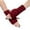 Wine, variant on Xfvqtps Fingerless Gloves for Womens Thumb Hole Wrist Stripe Knitting Crochet Solid Color Fashion Windproof Thermal Warm Winter Mittens Dark Gray