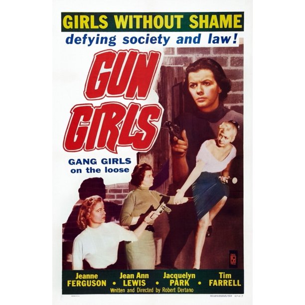 Gun Girls Us Poster Art Eve Brent 1957 Movie Poster Masterprint Walmart Com Walmart Com