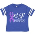 thumbnail image 3 of Inktastic Stop Domestic Violence-purple Ribbon Boys or Girls Toddler T-Shirt, 3 of 5