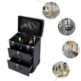 thumbnail image 5 of Dwellnix Rolling Makeup Train Case Cosmetic Trolley Travel Makeup Storage Organizer Black, 5 of 6