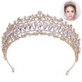 thumbnail image 2 of Women Wedding Crown Rhinestone: Decorative Bridal Crown Princess Tiara for Party, 2 of 5