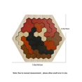 thumbnail image 4 of 1pc Hexagon Wooden Jigsaw Puzzle Honeycomb Style Brain Teaser Educational Kids Toy, 4 of 5
