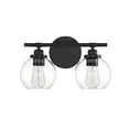 thumbnail image 2 of Contemporary 2-Light Vanity Light Fixture in Matte Black, 2 of 6