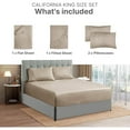 thumbnail image 3 of CGK Linens 4-Piece Extra Deep Pocket Sheet Set - Queen Size Breathable & Cooling Bed Sheets Fits 18"-24" Mattresses, Heathered Beige, 3 of 6