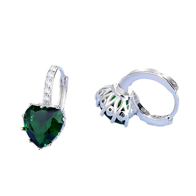 Pendientes de Aro Minnieouse Elegantes para Mujer Diamantes de Imitación en Forma de Corazón