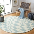 thumbnail image 2 of SAFAVIEH Soho Samantha Abstract Wool Area Rug, Blue/Ivory, 7'6" x 9'6", 2 of 8