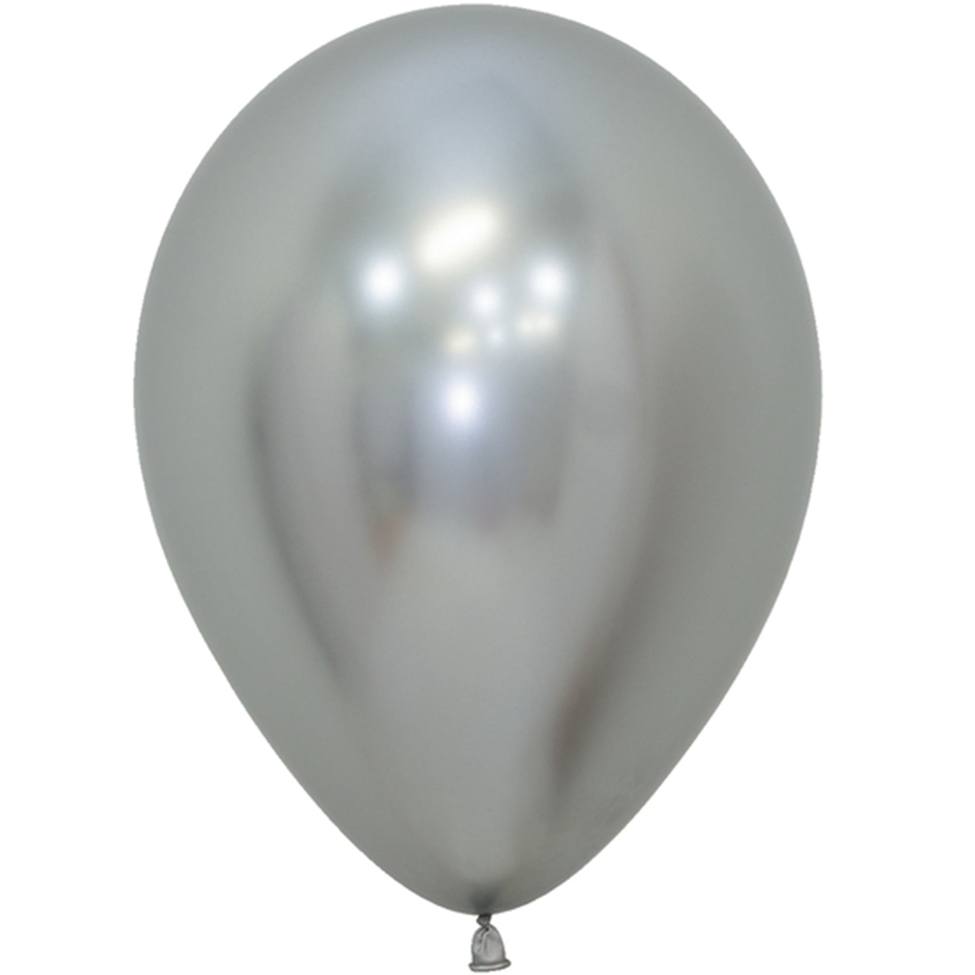 Metallic Silver   11"  Plain Coloured Latex Balloons  pack of 30 