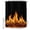Orange, variant on Small Stall Shower Curtain 36x72 Inch Narrow Half Size Abstract Green Flame Bath Curtains Bathroom Decor, Flickering Fire Pattern Black Waterproof Fabric Shower Curtain Set with Hooks 36 Inch