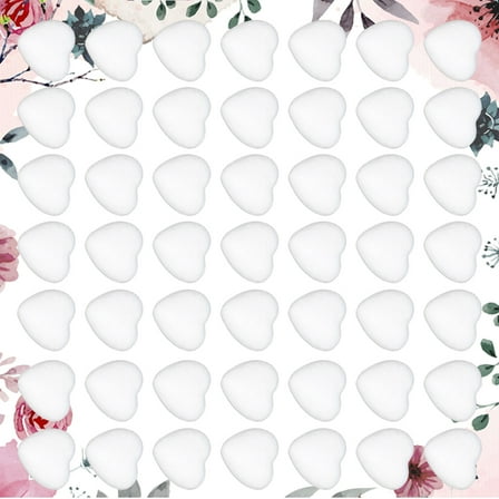 HOOWIFFY Valentines Day Felt Heart Craft White Foam 50Pcs Heart Decorations Diy Decorations