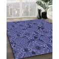 thumbnail image 3 of Ahgly Company Machine Washable Indoor Square Transitional Light Slate Blue Area Rugs, 5' Square, 3 of 7