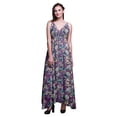 thumbnail image 1 of Bimba Robe Longue Maxi à Imprimé Floral pour Femmes Été Col en V Tenue de Villégiature Vacances-TTTG, 1 of 4