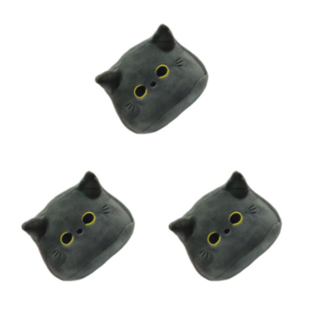 Cojín de peluche de gato negro Vogacara