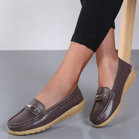 Daznico Womens Loafers Comfort Flats Shoes Womens Breathable Lace Up Shoes Casual Shoes Size 9