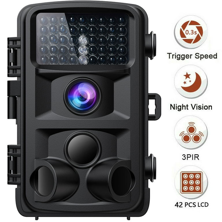 CAMPARK Trail Camera 1080P 16MP Game Hunting Camera with 42Pcs