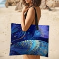 thumbnail image 5 of Blue Butterfly Gold Flowers Night Sky Waterproof Picnic Blanket with Foldable Zipper, Suitable for Outdoor Use, Suitable for Travel, Camping, Beaches, Parks, Grasslands, Picnic Blanket Accessories, 5 of 8