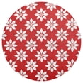 thumbnail image 3 of Ryvnso Red Flower Round Plate Mats Dining Table Placemat Set of 4 for Holiday Decoration, 3 of 7