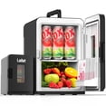 thumbnail image 1 of Mini refrigerador de 15 litros para recámara, portátil de 110 V CA/12 V CC pequeño mini refrigerador para oficina, hogar, coche, refrigerador eléctrico termoeléctrico y calentador pequeño refrigerador, 1 of 5