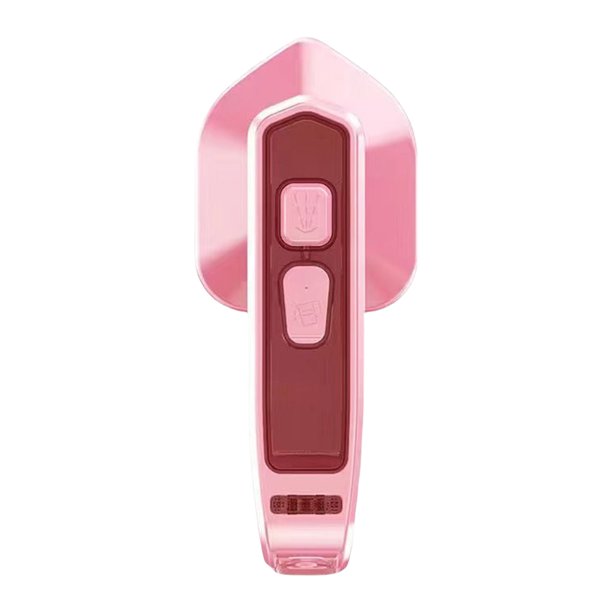 Mini plancha portátil de mano para el hogar, plancha de vapor seca y húmeda para el hogar (rosa de EE. UU.)